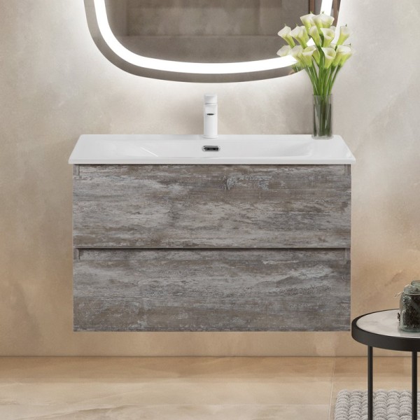 Тумба с раковиной Cezares Molveno 80 legno grigio