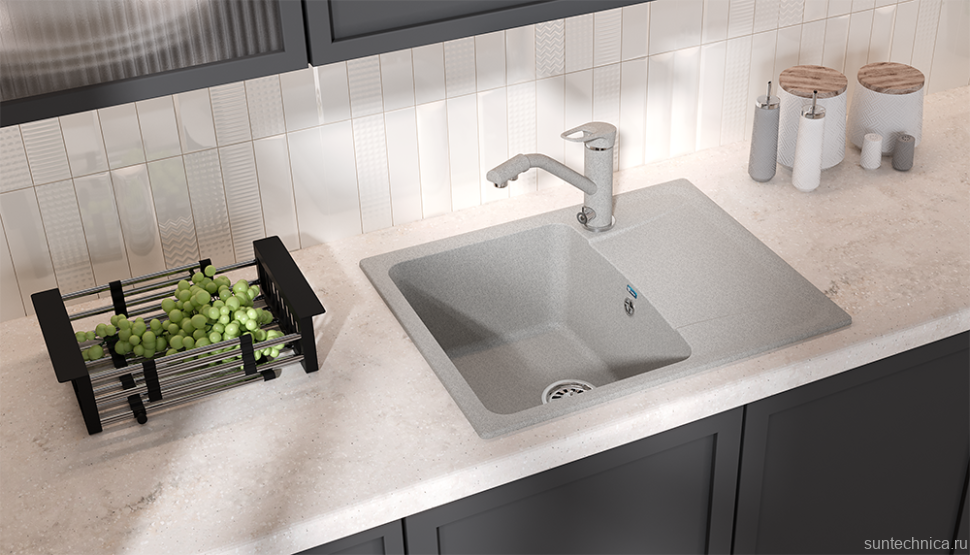Мойка кухонная Ulgran U-201 -310 серая