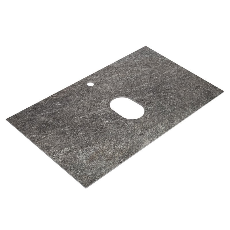 Тумба под раковину со столешницей BelBagno Kraft 90 подвесная, матовая голубая, столешница kep-90-grn