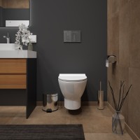 Унитаз подвесной Teymi Ritta T40809 с микрофлитом, безободковый, белый