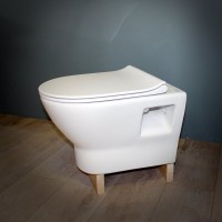 Унитаз подвесной Teymi Ritta T40809 с микрофлитом, безободковый, белый