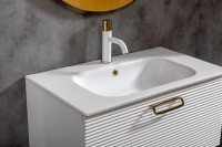 Тумба под раковину Armadi Art Vallessi Avangarde 80 Linea, белая с золотом