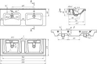 Тумба с раковиной Lemark Buno mini 125 белая глянцевая, 2 ящика