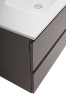 Тумба с раковиной BelBagno Kraft 80 подвесная, матовая темно-серая, раковина bb800etl