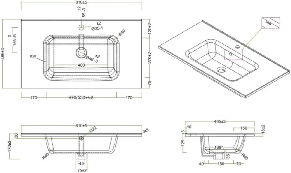Тумба с раковиной BelBagno Kraft 80 подвесная, матовая темно-серая, раковина bb800etl