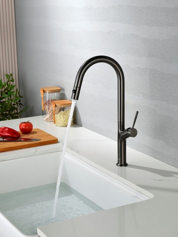 Смеситель для кухни AQUAme Cucina с выдвижным изливом AQM9905GM