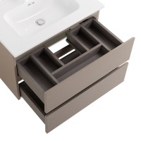 Мебель для ванной комнаты BelBagno Kraft 39 70 подвесная, матовая бежевая, раковина bb700/390etl