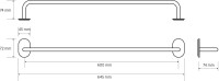 Полотенцедержатель Bemeta Easy 163104240 черный матовый