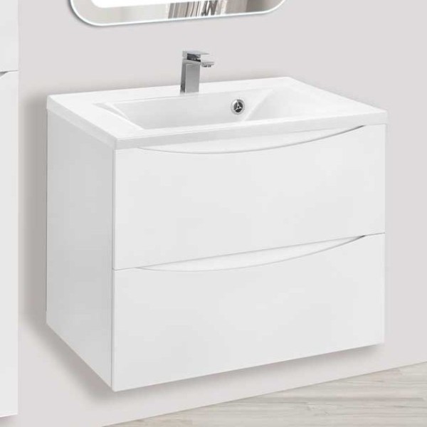Тумба под раковину Vincea Mia 65 белая глянцевая