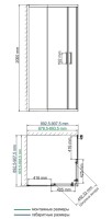 Душевой уголок Wasserkraft Tauber 64S03 90х90 см, профиль никель, стекло прозрачное
