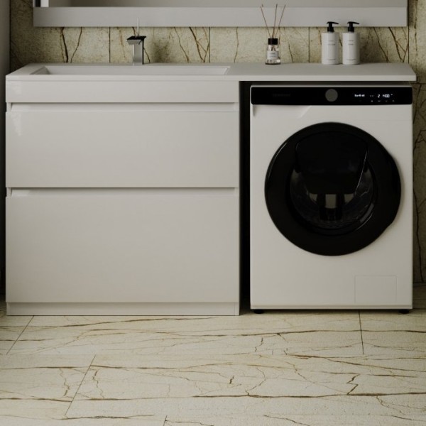 Тумба под раковину Style Line Даллас 150 Люкс Plus напольная, белая