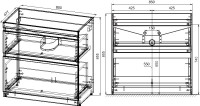 Тумба под раковину Style Line Даллас 150 Люкс Plus напольная, белая