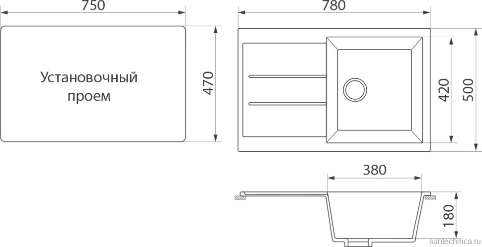 Мойка кухонная Domaci Бьелла DMC-25 белая