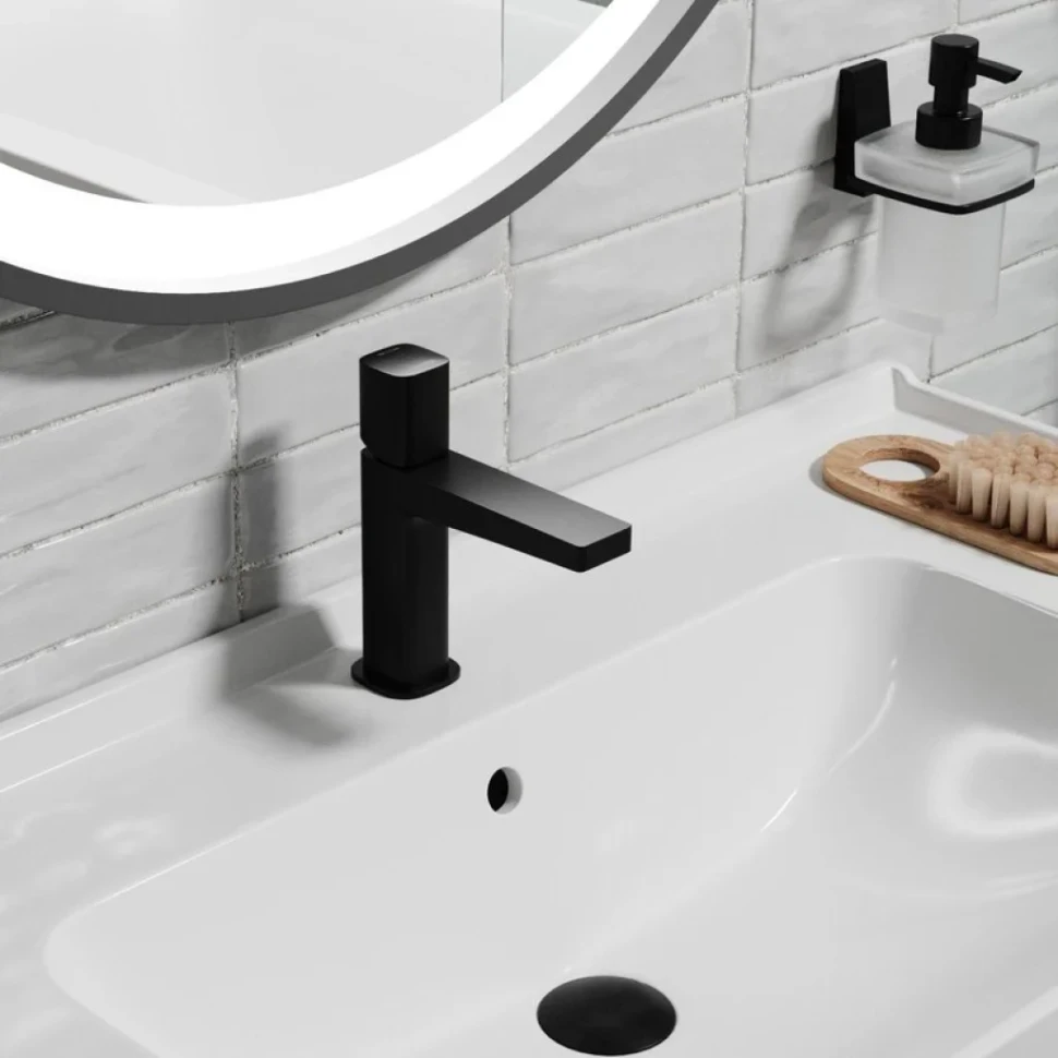Смеситель для раковины Wasserkraft Nuthe 9103 черный soft-touch
