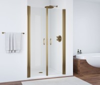 Душевая дверь в нишу Vegas Glass E2P 95 05 01 профиль бронза, стекло прозрачное