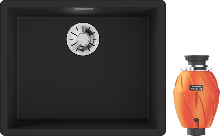Комплект Мойка Omoikiri Yamakawa 55 Integra-GB графит + Измельчитель Nagare 750