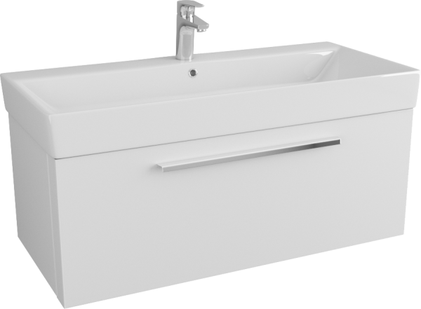 Тумба с раковиной Owl 1975 Ragnar 100 белая, 1 ящик, 1 внутренний