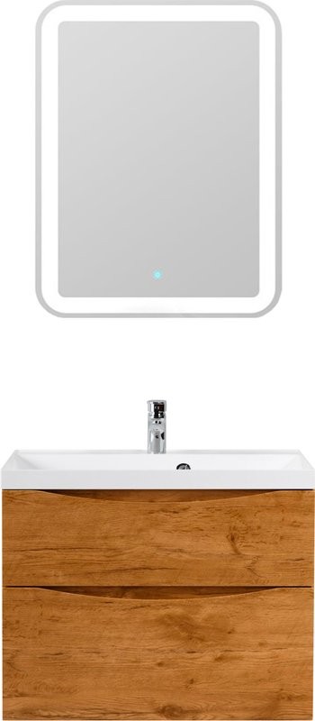 Тумба с раковиной BelBagno Marino H60 rovere nature, 80 см