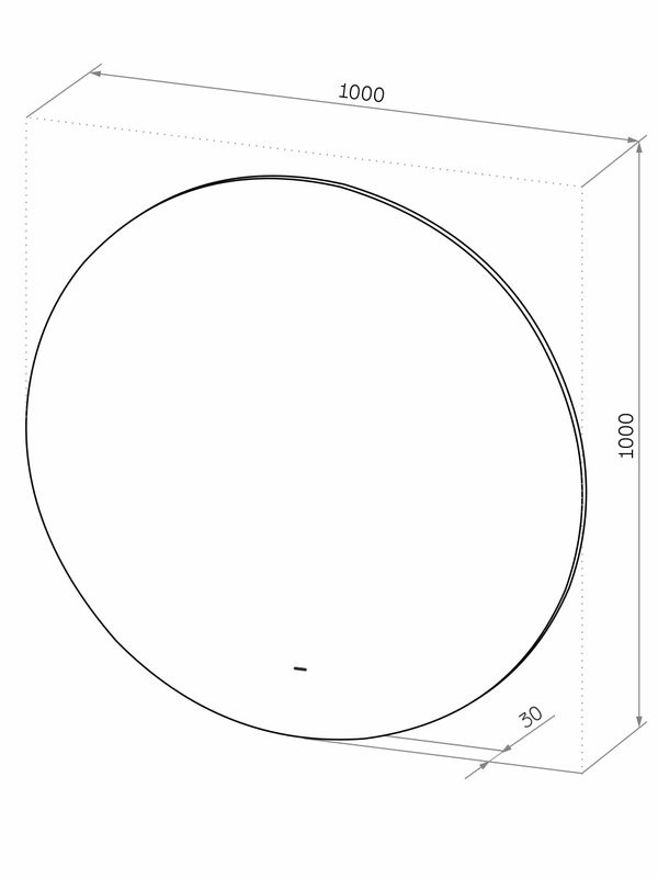 Зеркало круглое CONTINENT Led Ajour 100 см, сенсорное, с теплой подсветкой