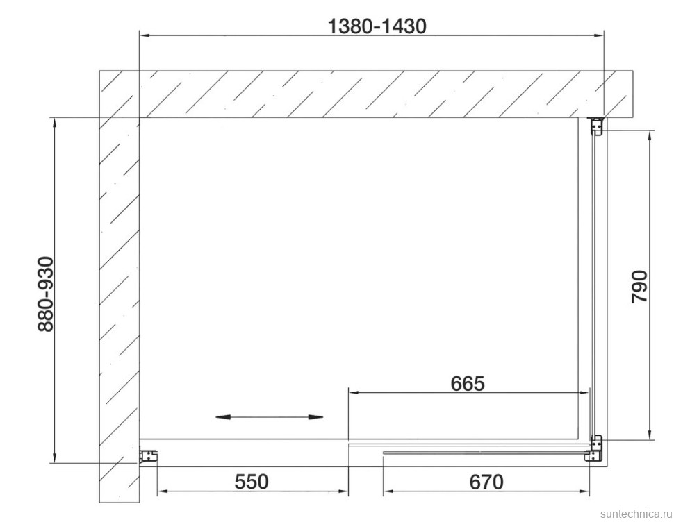 Душевой уголок Vegas Glass ZP+ZPV 140*90 08 10 профиль глянцевый хром, стекло сатин