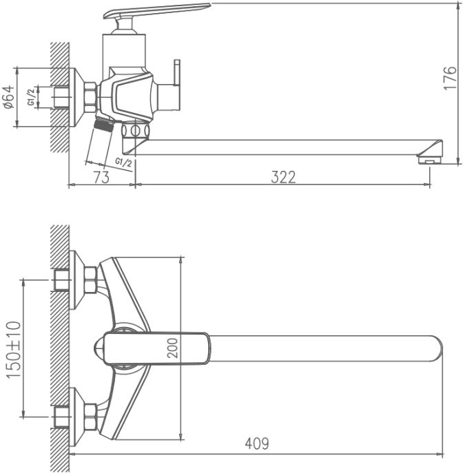 Универсальный смеситель Haiba HB22548-7