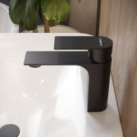 Смеситель для раковины STWORKI Гриндстед S29010BK черный