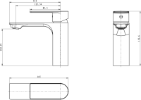 Смеситель для раковины STWORKI Гриндстед S29010BK черный