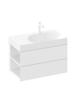 Тумба с раковиной Ravak Lite SD 80 L глянцевая белая