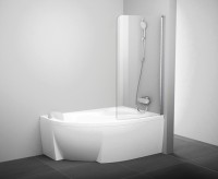 Шторка на ванну Ravak Rosa CVSK1 140/150 R Transparent, профиль блестящий