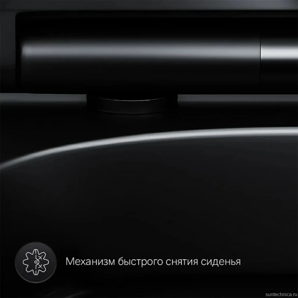 Комплект Унитаз подвесной AM.PM Spirit V2.0 FlashClean с микролифтом, черный матовый + Инсталляция TECE Now 9400414 4 в 1 с кнопкой смыва