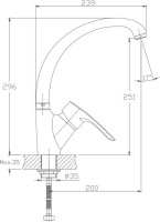 Смеситель для кухни Haiba HB4166-7
