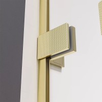 Душевой уголок Veconi Premium Alassio SP G 150х80, профиль брашированное золото, стекло прозрачное