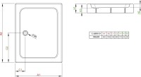 Поддон для душа Radaway Laros D 100x80 с сифоном