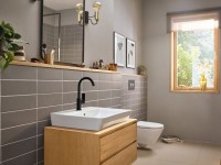 Смеситель для раковины Hansgrohe Rebris E 72576670 черный матовый