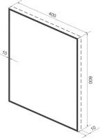 Зеркало Wellsee 7 Rays’ Spectrum 40х60 черное матовое Зеркало Wellsee 7 Rays’ Spectrum 40х60 черное матовое