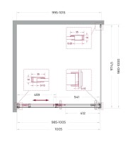 Душевой уголок BelBagno Soft Close-1 A-1-100-C-Cr профиль хром Душевой уголок BelBagno Soft Close-1 A-1-100-C-Cr профиль хром