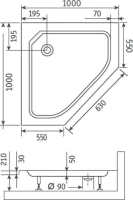 Поддон для душа RGW Style TR 100x100 с сифоном Поддон для душа RGW Style TR 100x100 с сифоном