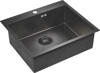 Комплект Мойка Paulmark Kroner PM215951-GM вороненая сталь + Измельчитель Bone Crusher BC 810-AS