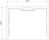 Поддон для душа RGW Stone Tray STE MW 90x90, белый мрамор