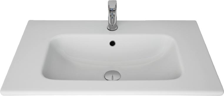 Тумба с раковиной Aquanet Бостон М 80 ручки хром
