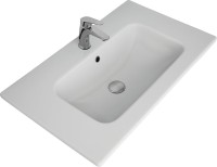 Тумба с раковиной Aquanet Бостон М 80 ручки хром