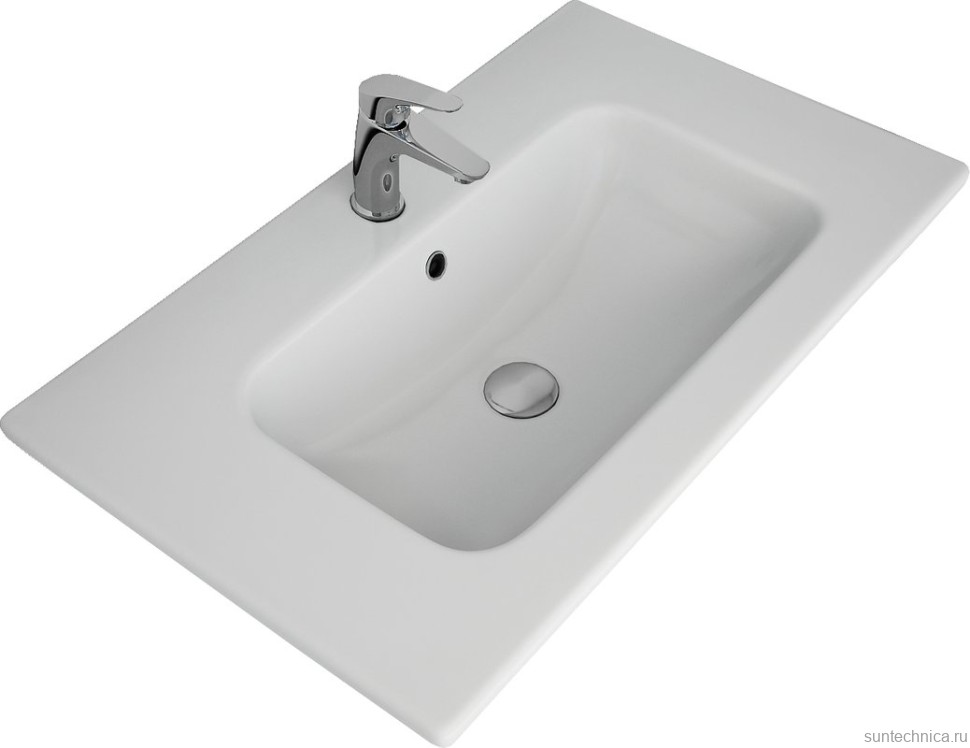 Тумба с раковиной Aquanet Бостон М 80 ручки хром