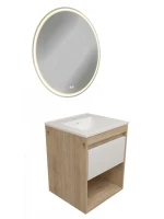Тумба с раковиной Teymi Vitra 50 дуб, белая
