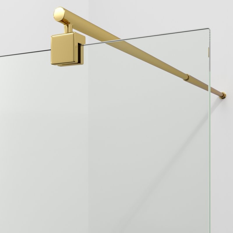 Душевая перегородка Wasserkraft Rur 30W 110 см, профиль глянцевое золото, стекло прозрачное