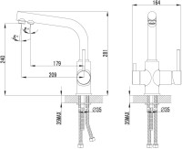 Смеситель для кухни Lemark Comfort LM3061PSH шампань