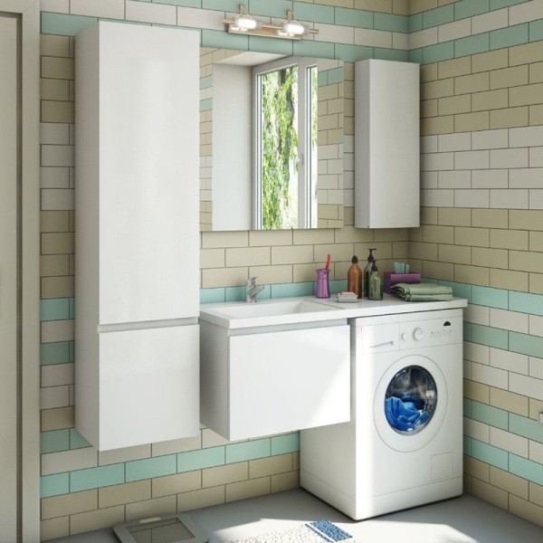Мебель для ванной комнаты Эстет Dallas Luxe 110 L подвесная, 1 ящик, под стиральную машину