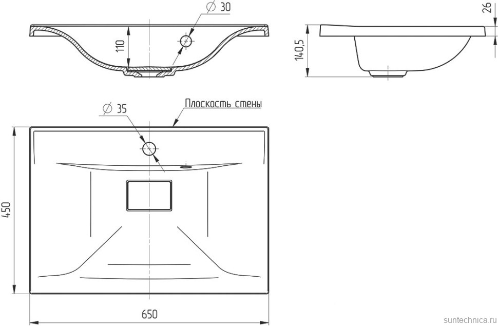 Мебель для ванной комнаты Vincea Mia 65 дуб винтаж