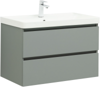 Тумба под раковину без столешницы Aquanet Вега 2.0 80 подвесная, мисти грин
