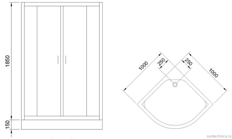 Душевой уголок Royal Bath HK RB 100HK-T