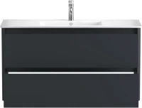 Тумба под раковину без столешницы Allen Brau Gravity 120 2 ящика, матовый антрацит